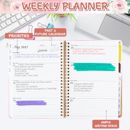 Xqumoi 2027 A5 Planner Self-Love Positive Weekly and Monthly Planner Gift - color: Girl Affirmation 2027, size: A5