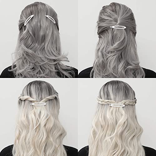 12pcs Hair Barrettes Set for Women and Girls, Hair Clips for Thick Thin Fine Hair, Non-metal Hair Accessories, Non-Slip Grip Handmade Snap Hairpin, BPA Free - color: SN11