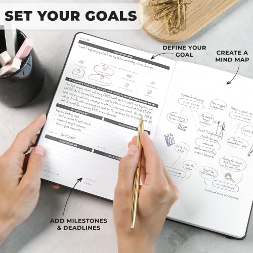Clever Fox 13-week Ultimate Achiever's Daily Goal Planner, Black - color: Onyx Black
