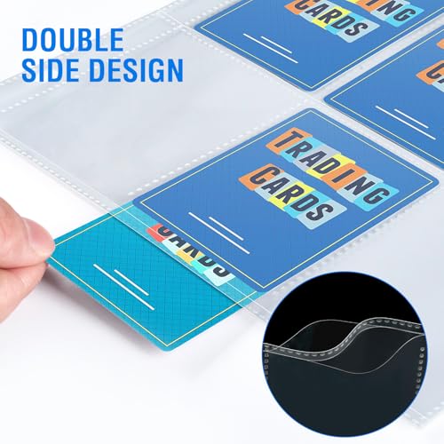 Sooez Trading Card Sleeves for Binder, Double Sided Card Holder, 36 Pack - style: Double-Sided