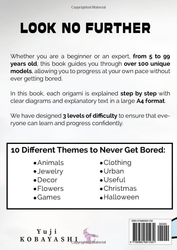 Origami for Kids and Adults: Over 100 Models of Animals, Paper Planes, Flowers, Jewelry, Christmas, Halloween, and More...: Japanese Paper Folding and Paper Craft Activity: A Creative Hobby for All Ages