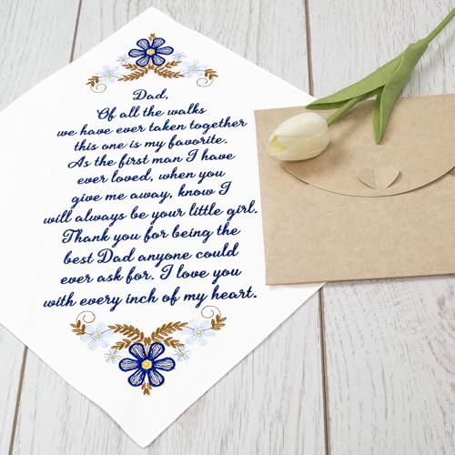 Mother of the Groom Gift Wedding Handkerchief Something Blue - color: Dad X 1 (Blue)