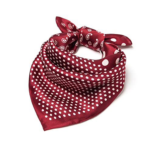 100% Mulberry Silk Scarf - 21" Square Lightweight Neckerchief, Gift Packed - color: White