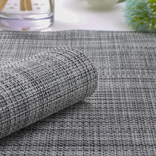 Myir JUN Placemats Set of 4 Kitchen and Dining Table Placemats - color: B-gray, size: Set of 4