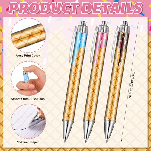 Resurhang 24 Pcs Ice Cream Notebooks Pens Doughnut Drip Party Favors - style: Doughnut