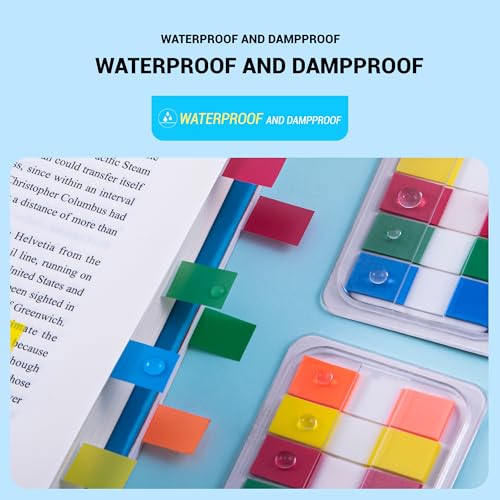 Golcellia 300 Pcs Sticky Tabs, Writable Annotation Tabs for Books - color: Red,orange,green,blue,yellow