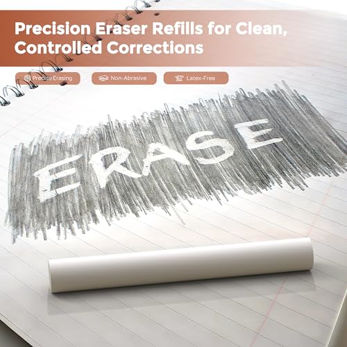 Nicpro 12 Pack TPE Rotary Retractable Pen Eraser Refills - color: White
