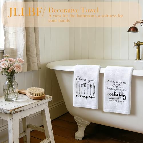 Funny Cooking Kitchen Towels Decorative, Cooking Lover Gifts, Chef Gifts for Men Hand Tea Towels for Kitchen Dining Room Restaurant Decor, 16x24 Inch Set of 2 - color: Cooking