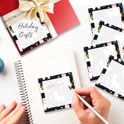 Sticky Notes 3x3 Inches, Cute Self-Stick Note Pads, Funny Memo Pads, Easy to Post Sticky Notes for Office, Home & Notebook Cute Llama Cactus - color: Cute Llama Cactus