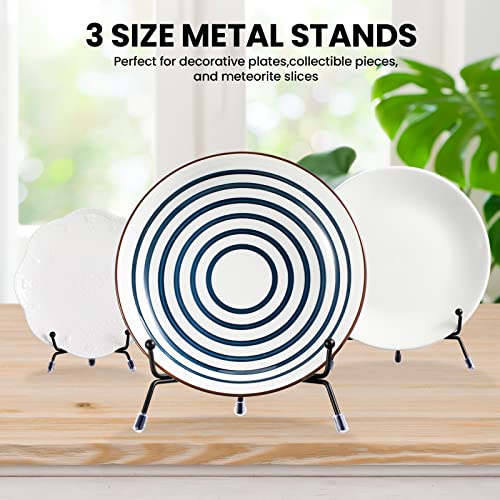 Chumia 18 Pcs Anti Slip Plate Stands Easels , Black, 4, 6, 8 Inch - size: 4, 6, 8 Inch