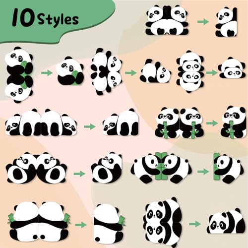 10 Pcs Panda Magnetic Bookmarks for Reading, Cute Gift for Book Lovers - color: Panda