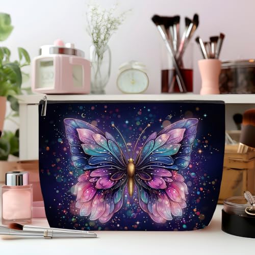 Butterfly Makeup Bag for Women Travel Organizer Pouch Cosmetic Bags 03 - color: Multicolor 1584
