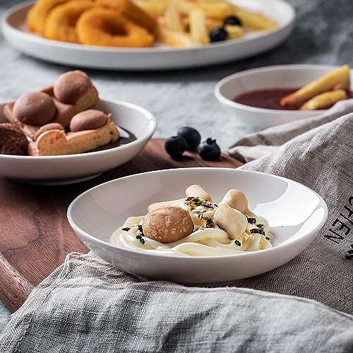 UIBFCWN 3 Oz Ceramic Dipping Bowls, Soy Sauce Dishes Set of 4, Dipping Sauce Cups/Bowls/Dishes for Kitchen, Mini Appetizer Plates for Condiment Sushi Ketchup BBQ Party, 4 Inch - size: 3 oz/4 in Round-4 Pack