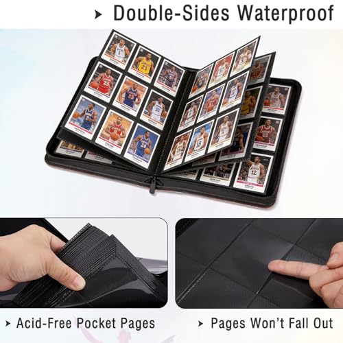 Basketball Card Binder 360 Pockets Waterproof Trading Cards Storage - color: Basketball, size: 360