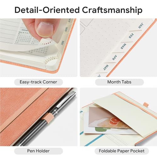 2026-2027 Weekly and Monthly Planner (Jul.2026–Dec.2027) - color: Pink, size: Medium-8.5" x 6.5"