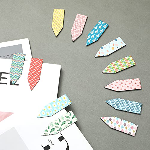 Tenare 108 Pieces Magnetic Bookmark Bulk Arrow Shaped Mini Floral for Women