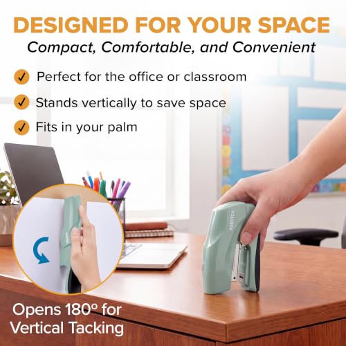 Bostitch Heavy Duty Stapler, 40 Sheet Capacity, No Jam, Sage - color: Green, size: Pack of 1