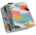 Yansanido Spiral Notebook, 4 Pcs A5 Thick Graffiti Design Hardcover 8mm Ruled 4 Color 80 Sheets -160 Pages Journals for Study and Notes (Colorful) - style: Colorful