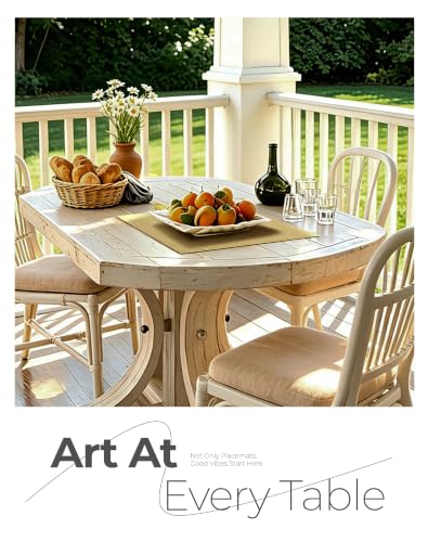 Leetaltree Gold Frame Placemats Set of 12 - Heat Resistant Woven Vinyl - color: C1- Gold Frame, size: Set of 12