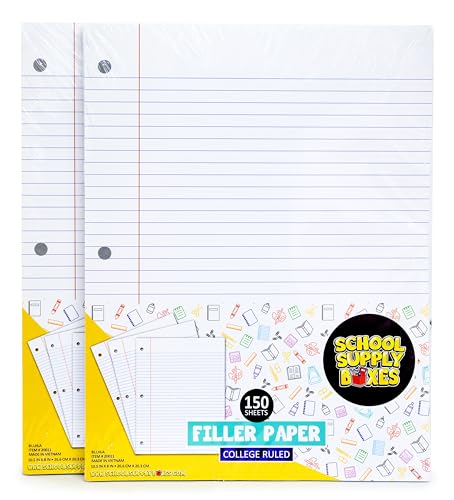 School Supply Boxes | High School Writing Bundle (1 Box) | Back to School Essentials Kit for Students & Teachers | Includes College-Ruled Filler Paper, College-Ruled Notebooks, 12 ct. Pens, & More - color: High School Writing Bundle, size: 1 Box