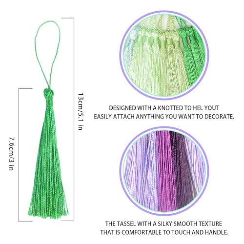 144Pcs 5 Inch Handmade Graduation Tassels for Bag Pendant, Bookmark(Mixed)