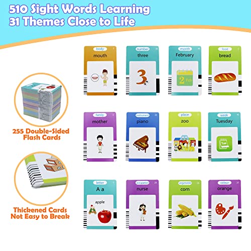MAYAPHILOS 510 Words Alphabet Talking Flash Cards for 3-8 Years Kids - size: 510 Words English (Blue)