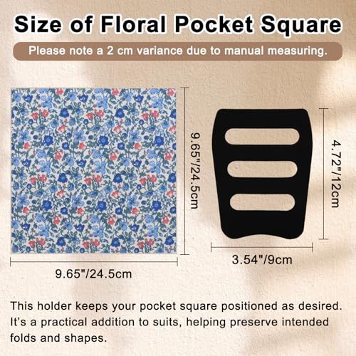 Cotton Floral Handkerchiefs for Men Wedding Evening Daily Work Prom - color: Blue,green,pink,white