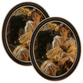 eletecpro 8x10 Oval Picture Frame with Real Glass Cover, Black, 2-Pack - color: Black, size: 8x10 Inches