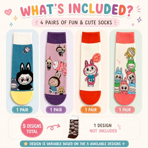 Cute Cartoon Kawaii Socks for Women – Aesthetic Funny Soft Novelty Gift - color: Autumn Hue