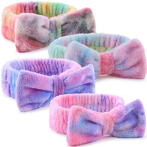 WSYUB Makeup&Skincare Headband, Spa Headband, Headbands for Washing Face - color: Tie-dye Purple, pink, candy, rainbow