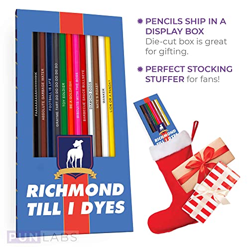 Ted Lasso Colors Colored Pencils - 12 Ted Lasso-Inspired Parody Pencil Set with Clever Foil-Stamped Names, Soft Core Colored Pencils for Drawing, Coloring Books, Journals & Sketching Art - style: Ted Lasso