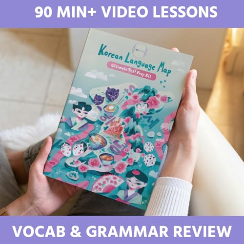 Korean Language Learning Notebook by COREALL - Korean Language Map: Ultimate Test Prep Kit (Prints ONLY)