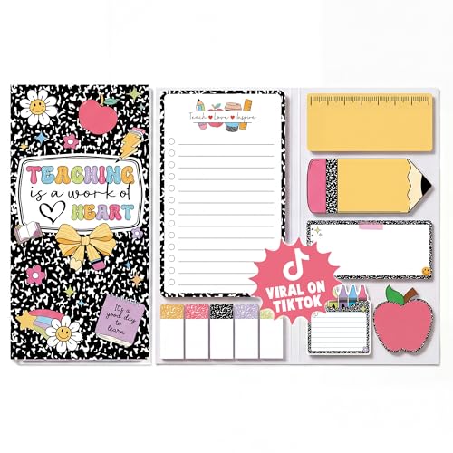 BEAWART Teacher Sticky Notes Set, Composition Classroom Appreciation Gift - color: Composition Teacher Sticky Note