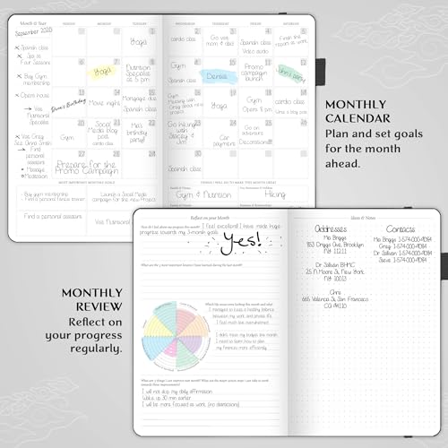 Legend Planner Undated, Weekly & Daily Goal Journal, A5 Black - color: Black (Undated), size: A5 (5.5'' x 8.3'')