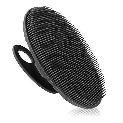 INNERNEED Silicone Body Cleansing Brush Exfoliating Scrubber, Black - color: Black