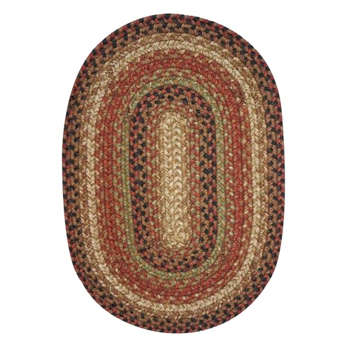 Homespice Gingerbread Jute Braided Placemats, Oval 13x19 Set of 4 - color: Gingerbread