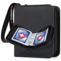 GEAoffice Small 1 Pocket Mini Trading Card Binder Holds 80 Cards, Black - color: Black-Dia