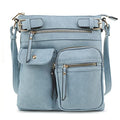 SG SUGU Katie Lightweight Medium Crossbody Bag Shoulder Bag with Multi Pocket for Women - color: Blue