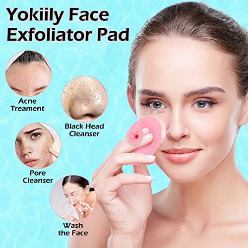Yokilly Silicone Face Scrubber Kit: 4 Pcs Exfoliator Skin Care Tool - color: 4 Piece Silicone Face Scrubber