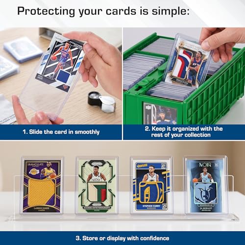 BCW 108 Pt Thick Card Topload Holders for Relic Cards, Clear, 10 Count - color: 108 Pt. / 2.75 Mm