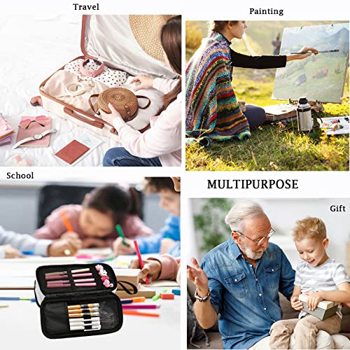 Fustylead White Marble Pencil Pen Case Office College School Large Storage High Capacity Bag Pouch Holder Box Organizer - color: White03 Marble