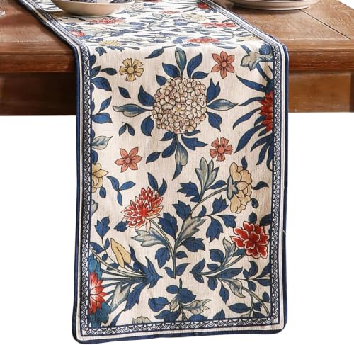 Patdrea Designer Vintage French Linen Table Runner,12"X102"-Ivar A - color: Ivar a Linen, size: 12"*102"