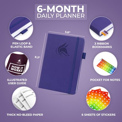 Clever Fox Daily Planner, Undated Professional & College Day, Purple - color: Purple (Undated)
