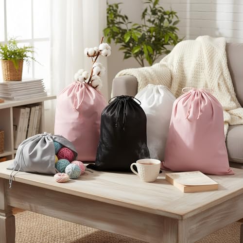 20 Pcs Satin Game Storage Bags for Women Men, S,M,L, Neutral Color - color: Neutral Color, size: S,M,L