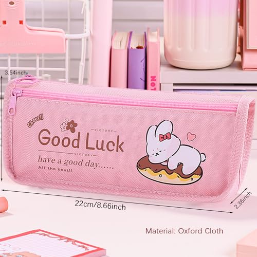 58PCS Cute Rabbit School Supplies Set Kawaii Stationery Kit Back to School, Including Notebook,Gel Pens,Pencil Case,Stickers,Festival Holiday Birthday Party Favors Easter Basket Stuffers