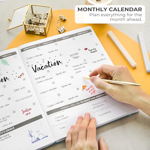 Clever Fox Planner PRO, Undated Weekly Planner, 8.5x11 Aquamarine - color: Aquamarine (Undated), size: A4 (8.5" x 11") Standard Version