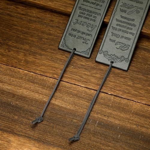 2 Pcs Leather Bible Bookmark, Christian Bookmarks Gifts for Men Book Marks for Reading Men (Dark Grey) - style: Dark Grey