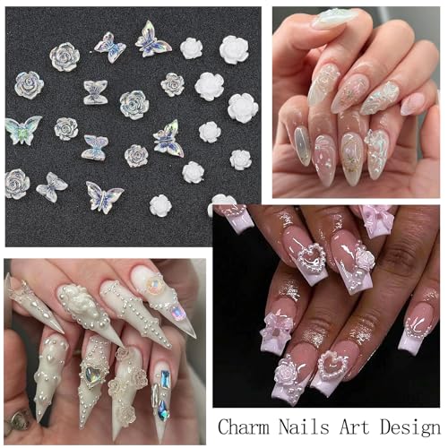 Flatback Nail Pearls Rhinestones for Nail Art DIY Nail Charms - color: Colorful-03