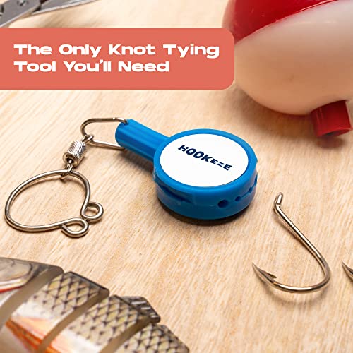 HOOK-EZE Fishing Knot Tying Tool | Protect from Fish Hooks | Tie Fishing Knots Easily | Cool Gadgets for Fishermen | Ice Fly Fishing | Fishing Accessories for Beginner Anglers | Nail Knot Tool - color: Yellow, style: Standard