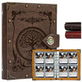 DUROTAN Trading Card Binder-4 Pocket,240 Pockets Card Holder Album - color: 5-Tree of Life-GrayBrown